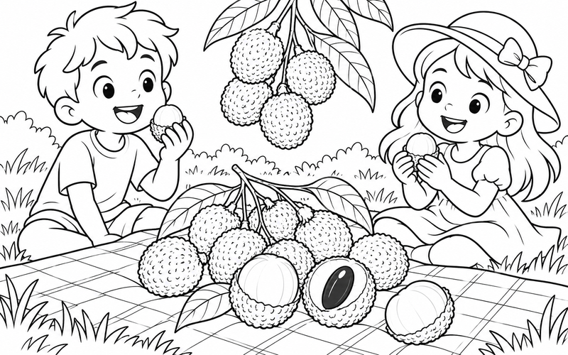 Tranh tô màu vải trên khăn picnic