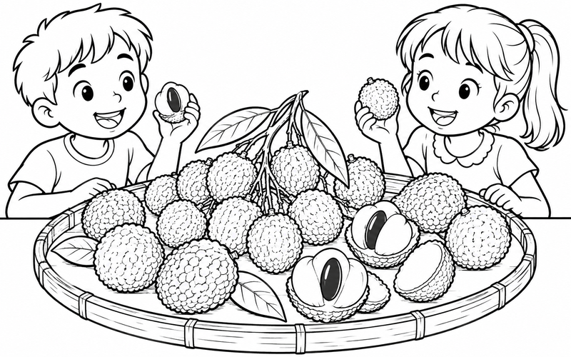 Tranh tô màu khay vải được xếp thành vòng