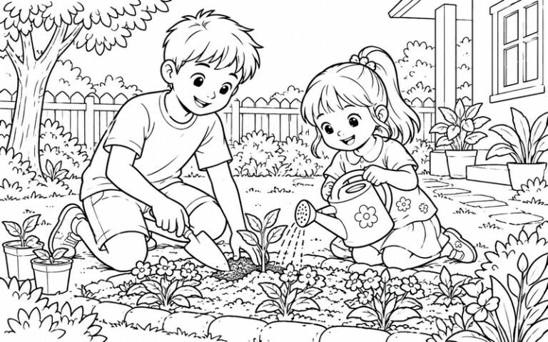 Tranh Tô Màu Anh Trai Và Em Gái: 35 Khoảnh Khắc Chơi Cùng Nhau