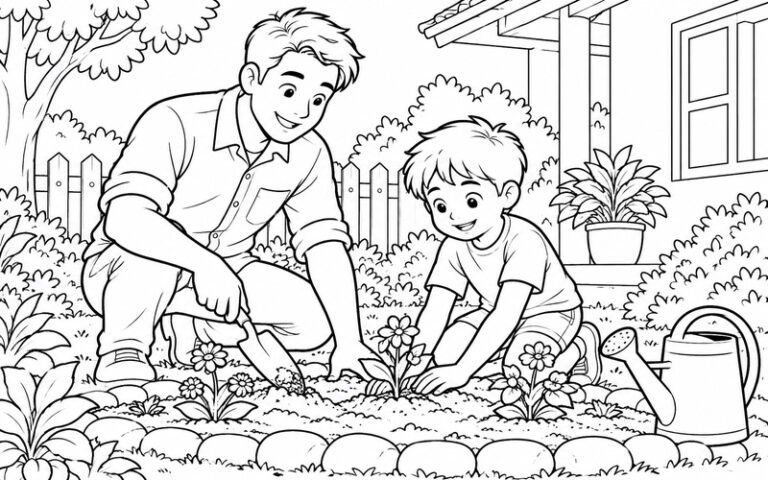 Tranh Tô Màu Bố Và Con Trai: 34 Hoạt Động Nhỏ Đầy Niềm Vui