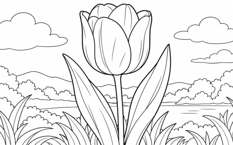 Tranh Tô Màu Hoa Tulip Với 38 Dáng Hoa Hình Chiếc Cốc