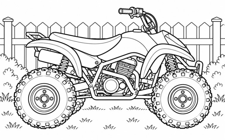 32 Tranh Tô Màu Xe Địa Hình ATV Với Bốn Bánh Khỏe Khoắn